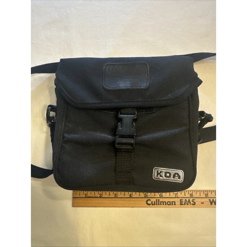 Vintage KOA Black Padded Nylon Camera Bag With Strap And Inside Divider